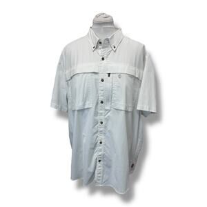 Coleman Mens Outdoor White Short Sleeve Button-Up Shirt XXL